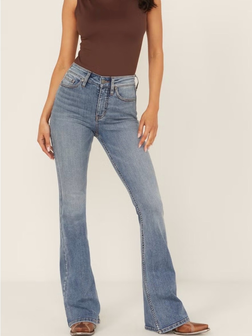 Shyanne Light Blue High-Rise Flare Jeans